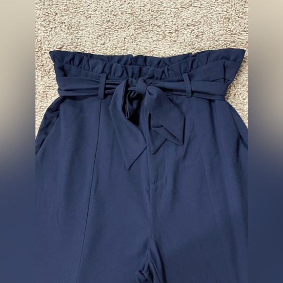 Lulus Navy Ruffle Pants - Picture 3 of 8